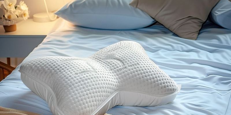 A cervical pillow can help relieve neck pain and tension.