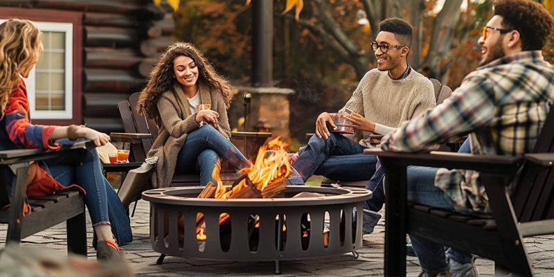 Set up a fire pit in your backyard and enjoy the good times with family and friends.