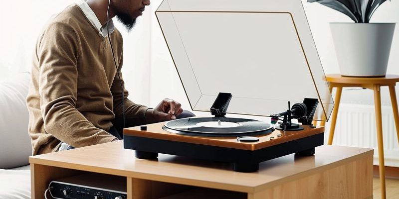 Bring back the nostalgia by listening to music on a modern record player.