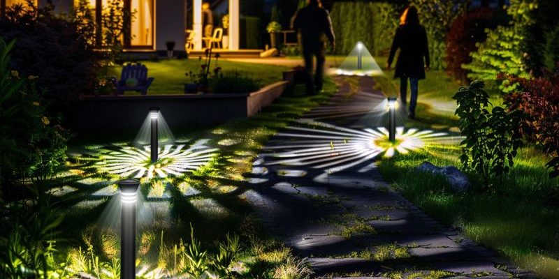 Make your yard and garden stand out brightly with solar pathway lights.