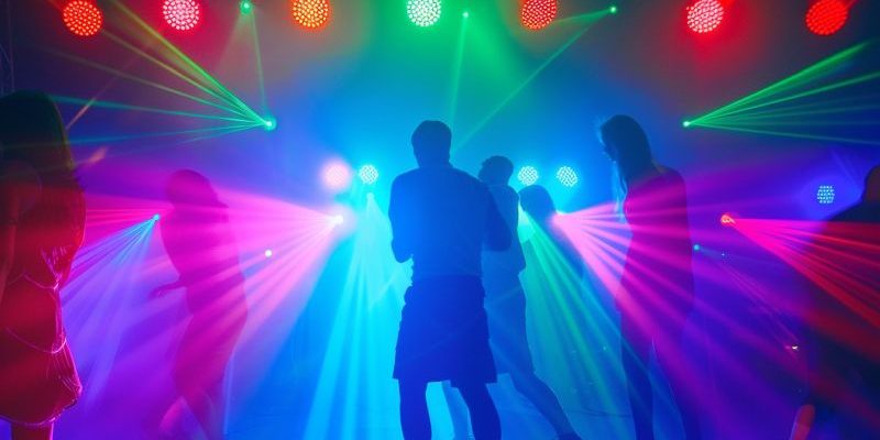 Light up your dance party with colorful stage lights.