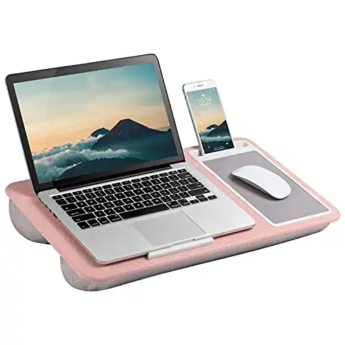 LAPGEAR Home Office Lap Desk with Device Ledge, Mouse Pad