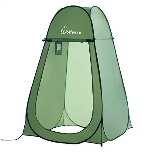 WolfWise Portable Pop Up Privacy Shower Tent